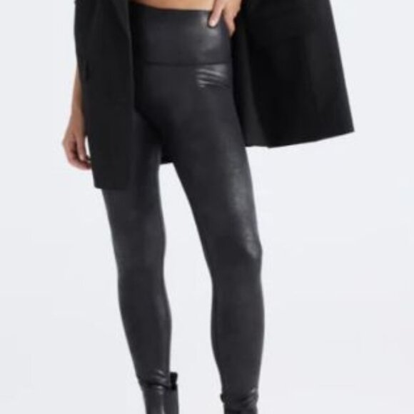 Knix black metallic bird papaya sculpt leggings size S - Picture 2 of 9